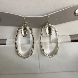 Gold and clear crystal Kendra Scott earrings